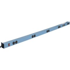 MTS-II Electrical Channel with 10 Outlets, EZE Blue, 72"
