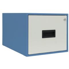 Single Cabinet with Door for Workmaster Workbenches, EZE Blue, 12" x 15" x 18"