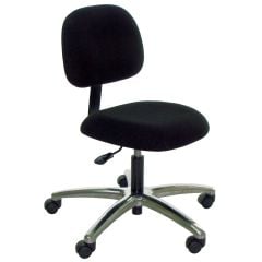 Industrial Seating Series 60 Desk Height Chair with Polished Aluminum Base, Fabric