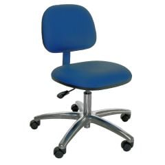 ndustrial Seating Series 60 Desk Height Cleanroom Chair with Polished Aluminum Base, Vinyl