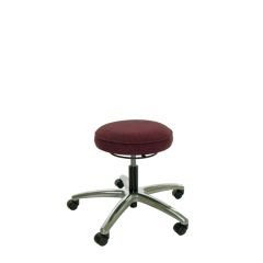 Industrial Seating Series 65 Desk Height ESD Stool with Polished Aluminum Base, Conductive Fabric