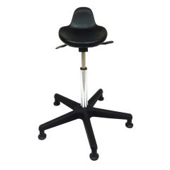 Industrial Seating ASU100 Cleanroom Sit/Stand Stool with Polished Aluminum Base, Polyurethane
