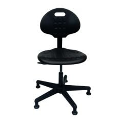 Industrial Seating PU102 Desk Height Cleanroom Chair with Black Nylon Base, Polyurethane