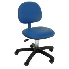 Industrial Seating Series 45 Desk Height ESD Chair with Black Nylon Base, Dissipative Vinyl