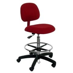 Industrial Seating Series 60 ESD Bench Height Chair with Black Nylon Base, Conductive Fabric 