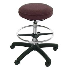 Industrial Seating Series 65 Bench Height ESD Stool with Black Nylon Base, Conductive Fabric