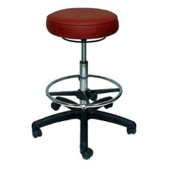 Industrial Seating Series 65 Bench Height Cleanroom Stool with Black Nylon Base, Vinyl