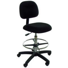 Industrial Seating Series 60 Bench Height Chair with Black Nylon Base, Fabric