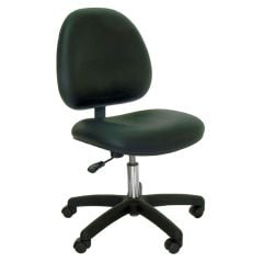 Industrial Seating Series 10  Desk Height Cleanroom Chair with Black Nylon Base, Vinyl