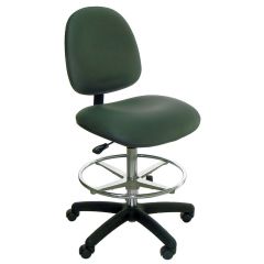 Industrial Seating Series 20W Bench Height Chair with Wide Waterfall Seat & Black Nylon Base, Vinyl