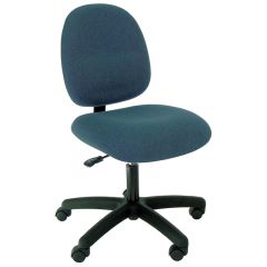 Industrial Seating Series 20M Desk Height Chair with Medium Waterfall Seat & Black Nylon Base, Fabric