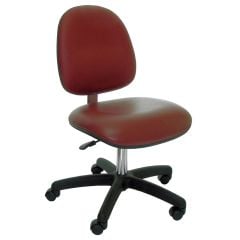 Industrial Seating Series 20M Desk Height ESD Chair with Medium Waterfall Seat & Black Nylon Base, Dissipative Vinyl