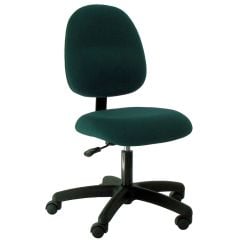 Industrial Seating Series 20S Desk Height Chair with Small Waterfall Seat with Low Back & Black Nylon Base, Fabric