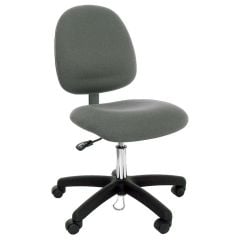 Industrial Seating Series 20S Desk Height ESD Chair with Small Waterfall Seat & Black Nylon Base, Conductive Fabric