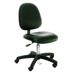 Industrial Seating Series 20S Desk Height Cleanroom ESD Chair with Small Waterfall Seat & Black Nylon Base, Dissipative Vinyl
