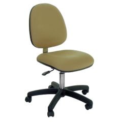Industrial Seating Series 20S Desk Height Cleanroom Chair with Small Waterfall Seat & Black Nylon Base, Vinyl 