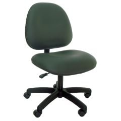 Industrial Seating Series 20W Desk Height Chair with Wide Waterfall Seat & Black Nylon Base, Vinyl