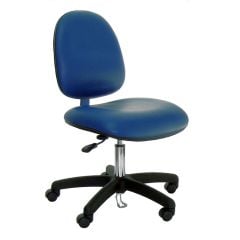 Industrial Seating Series 20W Desk  Height Cleanroom ESD Chair with Wide Waterfall Seat & Black Nylon Base, Dissipative Vinyl 
