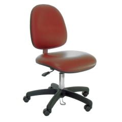 Industrial Seating Series 20M Desk Height Cleanroom ESD Chair with Medium Waterfall Seat & Black Nylon Base, Dissipative Vinyl 