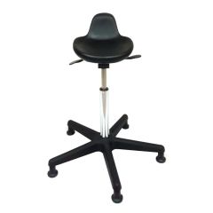 Industrial Seating PSU100 Cleanroom Sit/Stand Stool with Black Nylon Base, Polyurethane