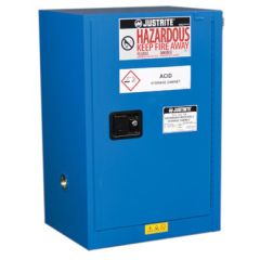 Justrite 861228 Sure-Grip® EX Compac Hazardous Material Storage Cabinet with 1 Self-Closing Door, 18" x 23.25" x 35"