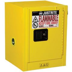 Justrite 890400 Sure-Grip® EX Countertop Flammables Safety Cabinet with 1 Door, 17" x 17" x 22"