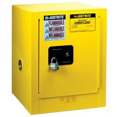 Justrite 890420 Sure-Grip® EX Countertop Flammables Safety Cabinet with 1 Self-Closing Door, 17" x 17" x 22"