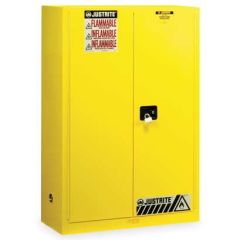 Justrite 894520 Sure-Grip® EX Flammables Safety Cabinet with 2 Self-Closing Doors, 18" x 43" x 65"