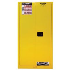 Justrite 896020 Sure-Grip® EX Flammables Safety Cabinet with 1 Self-Closing Sliding Door, 34" x 34" x 65"
