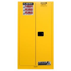 Justrite 896200 Sure-Grip® EX Vertical Drum Safety Cabinet with Drum Support with 2 Doors, 34" x 34" x 65"
