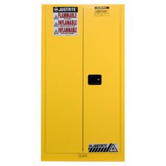 Justrite 896220 Sure-Grip® EX Vertical Drum Safety Cabinet with Drum Support with 2 Self-Closing Doors, 34" x 34" x 65"
