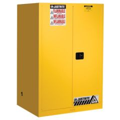 Justrite 899020 Sure-Grip® EX Flammables Safety Cabinet with 1 Self-Closing Sliding Door, 34" x 43" x 65"