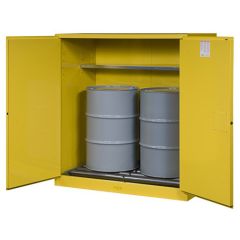 Justrite 899160 Sure-Grip® EX Vertical Drum Safety Cabinet with Rollers with 2 Doors, 34" x 59" x 65"