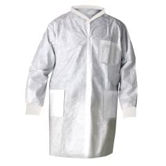 Kimtech™ A8 Certified Disposable Knee-Length Lab Coats with 3 Pockets, White