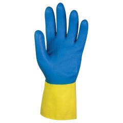 Jackson Safety® G80 27.5 Mil Neoprene/Latex Chemical-Resistant Gloves, Blue/Yellow, 12"