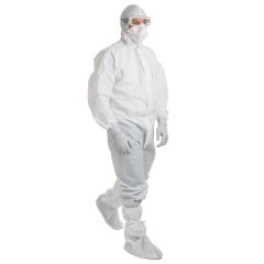 Kimtech™ A6 Disposable Liquid Splash Protection Cleanroom Coveralls with Hood, White