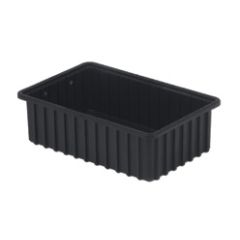 LEWISBins DC2050-XL ESD-Safe Conductive Divider Container, Black, 10.9" x 16.5" x 5"