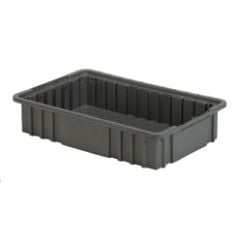 LEWISBins NDC2035 Divider Box Container, Grey, 10.9" x 16.5" x 3.5"