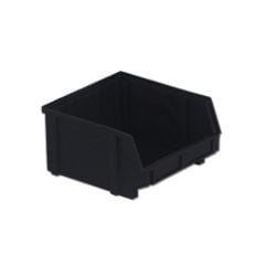 LEWISBins PB31-XXL Plastibox® ESD Parts Bin with Molded Dividers, Black, 8.8" x 9.3" x 5"