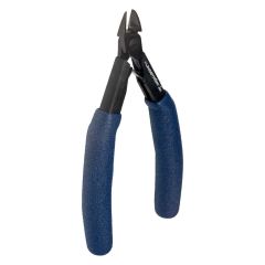 ESD-Safe Medium Oval Head Diagonal Micro-Bevel® Alloy Steel Cutter with Long HandSaver Cushioned Grip Ergonomic Handles, 5.70" OAL