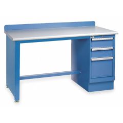 Lista XSTB23-72PT 30" x 72" Technical Workstation with Laminate Work Surface  & Single Drawer Bank Bright Blue