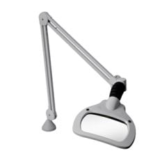 Luxo 18845LG WAVE+LED Magnifier with 3.5 Diopter Lens & Edge Clamp, Light Grey