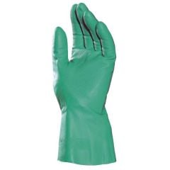MAPA AF15 StanSolv Flock Lined 15 Mil Nitrile Chemical Resistant Gloves, Green
