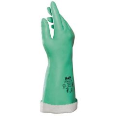 MAPA AK22 Stansolv Knit Lined 33 Mil Nitrile Chemical Resistant Gloves, Green, 14"