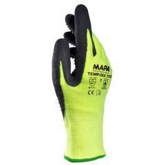 MAPA 710 Temp-Dex Acrylic Lined Palm Coated Nitrile Thermal Protection Gloves, Yellow