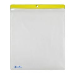 Menda 34457 Dissipative ESD-Safe Shop Traveler with Zip Top & Yellow Header, 10" x 12" (Pack of 10)