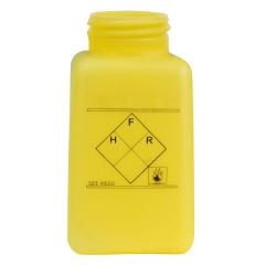 Menda 35240 durAstatic® Dissipative HDPE Bottle, Yellow with Hazard Label, 6 oz.