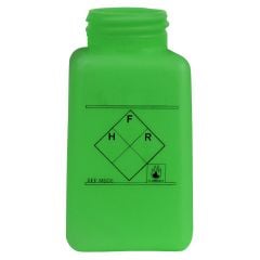 Menda 35241 durAstatic® Dissipative HDPE Bottle, Green with Hazard Label, 6 oz.