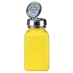 Menda 35267 durAstatic® Dissipative HDPE Square Bottle, Yellow, 6 oz.
