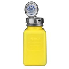 Menda 35268 HDPE DurAstatic™ Dissipative Bottle with Locking Pump, Yellow, 6oz.